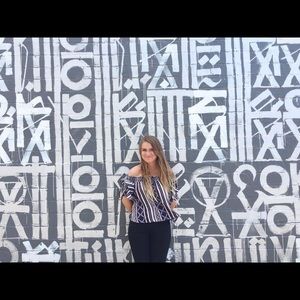 Printed Off the Shoulder Top